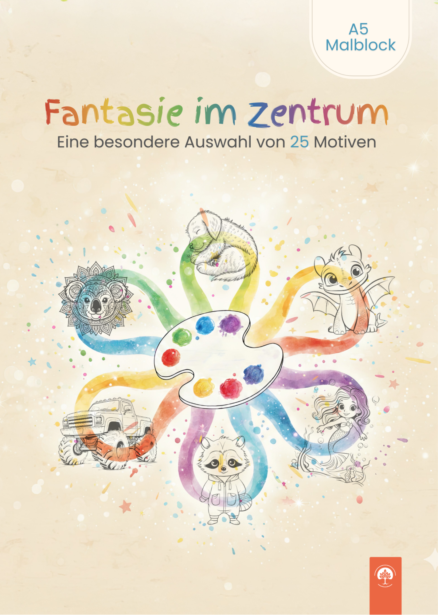 Fantasie im Zentrum - A5 Malblock